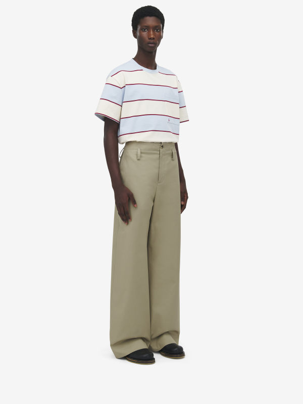 ALEXANDER MCQUEEN - Wide Leg Chino Trousers - Item 826441QSABY2001